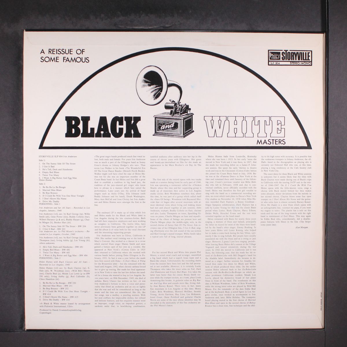 a reissue of some famous black & white masters by IVIE ANDERSON/HELEN HUMES