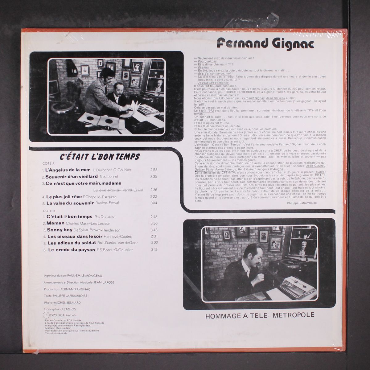 c'etait l'bon temps by FERNAND GIGNAC