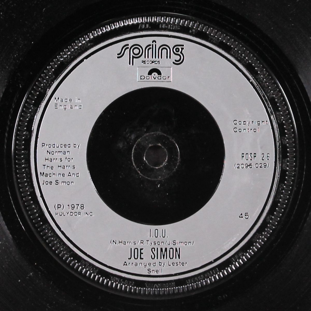 love vibration / i.o.u. by JOE SIMON