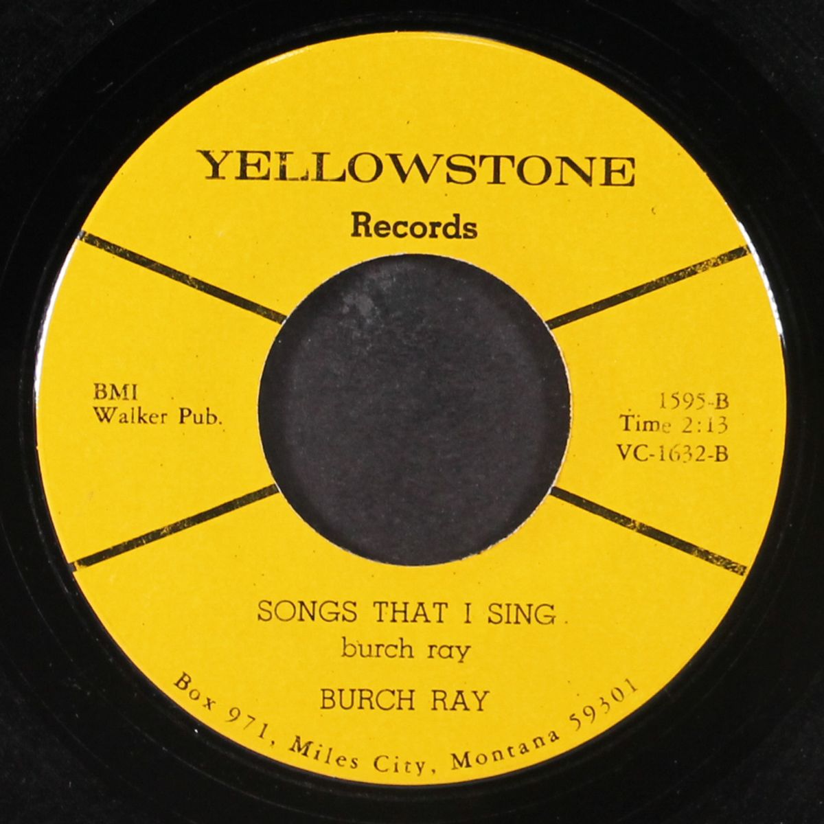 banks of the yellowstone / songs that i sing by BURCH RAY