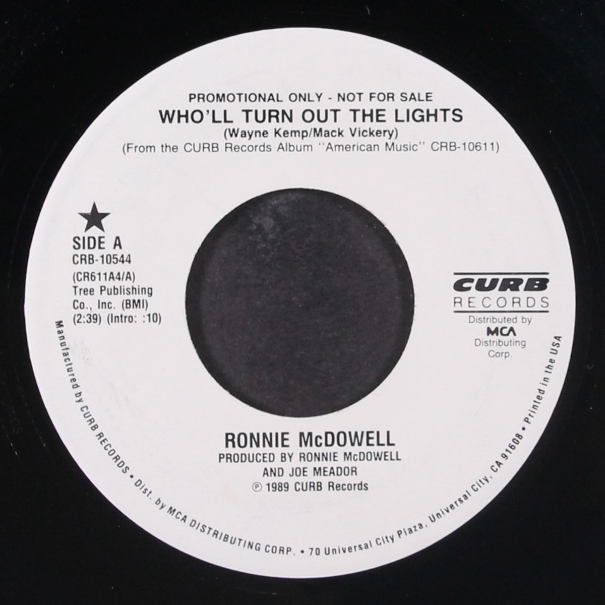 who'll turn out the lights by RONNIE MCDOWELL