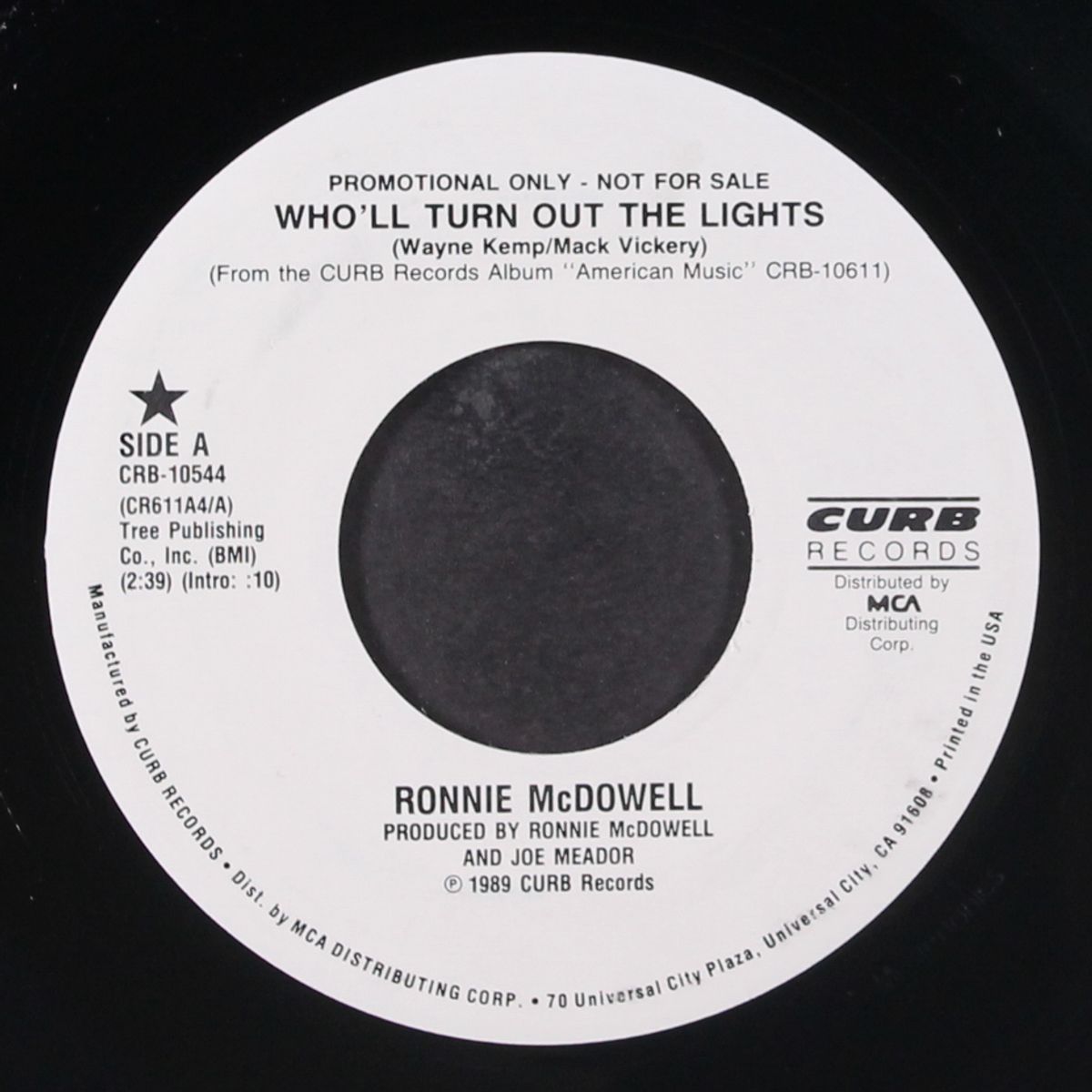 who'll turn out the lights by RONNIE MCDOWELL