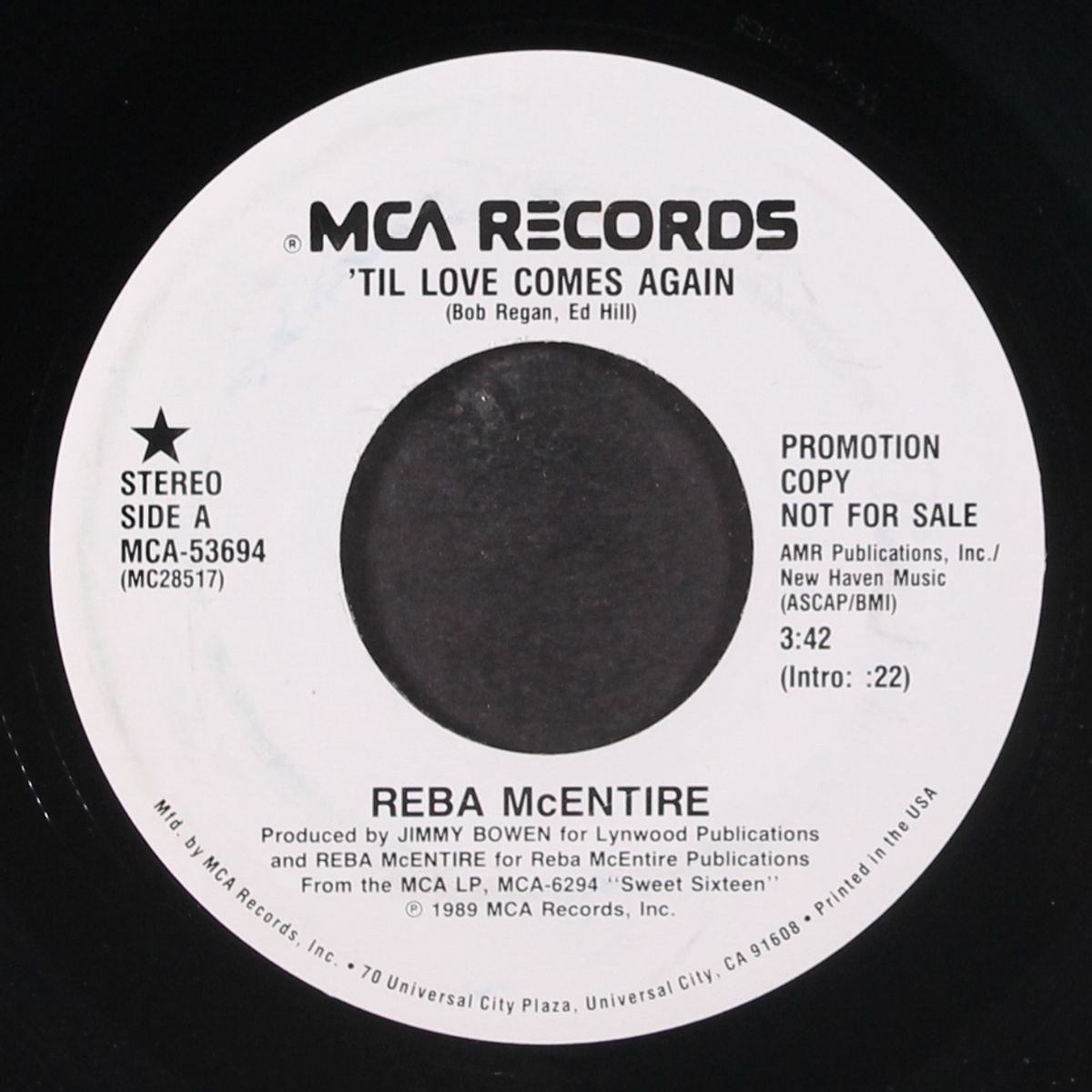 'til love comes again by REBA MCENTIRE