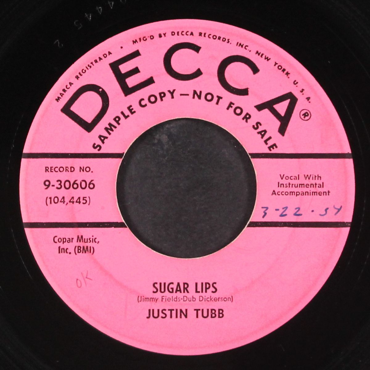 rock it on down to my house / sugar lips by JUSTIN TUBB