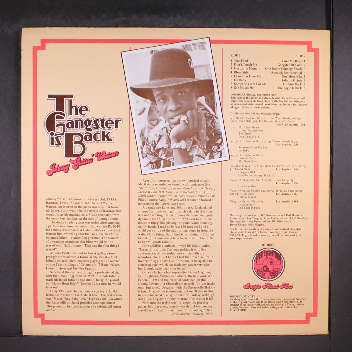 the gangster is back by JOHNNY WATSON