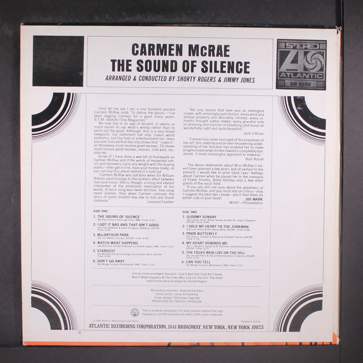 the sound of silence by CARMEN MCRAE