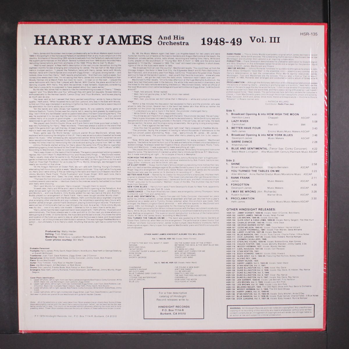 the uncollected, vol. 3 1948-1949 by HARRY JAMES