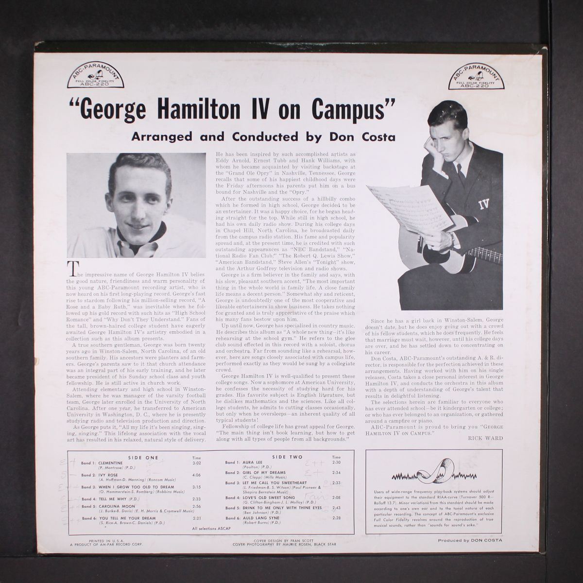 on campus by GEORGE HAMILTON IV