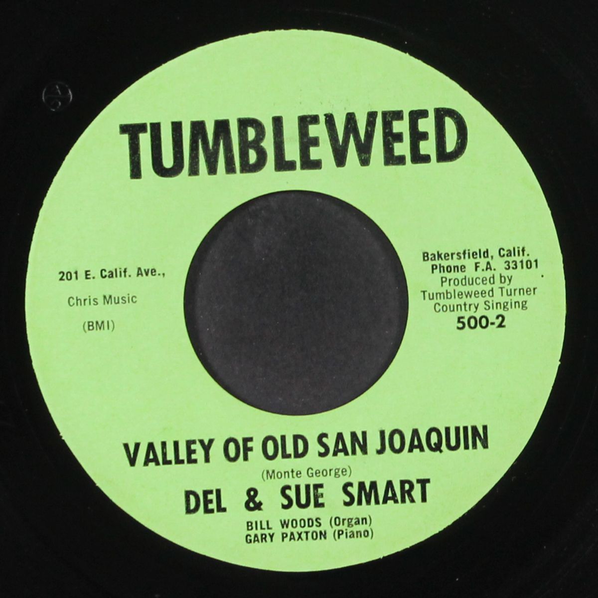 to cry alone / valley of old san joaquin by DEL & SUE SMART