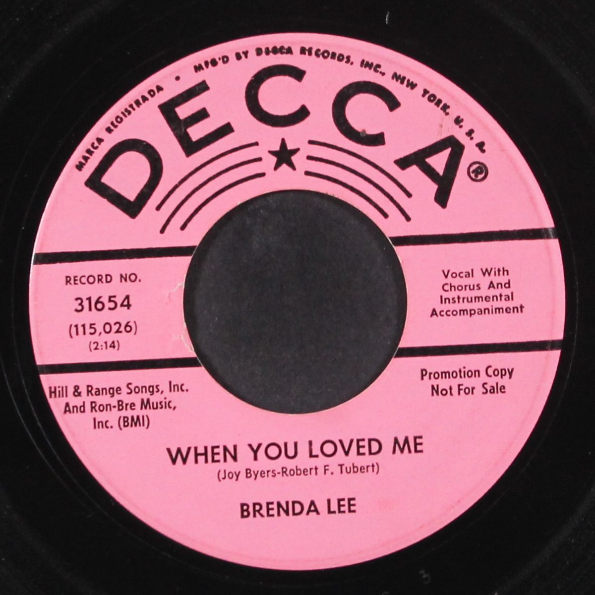 he's sure to remember me by BRENDA LEE