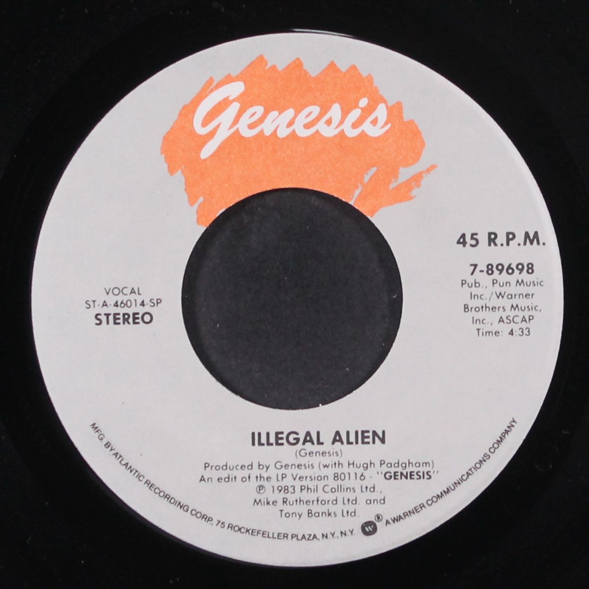 illegal alien / turn it on again by GENESIS