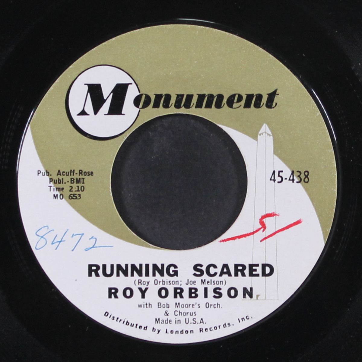 running scared / love hurts by ROY ORBISON