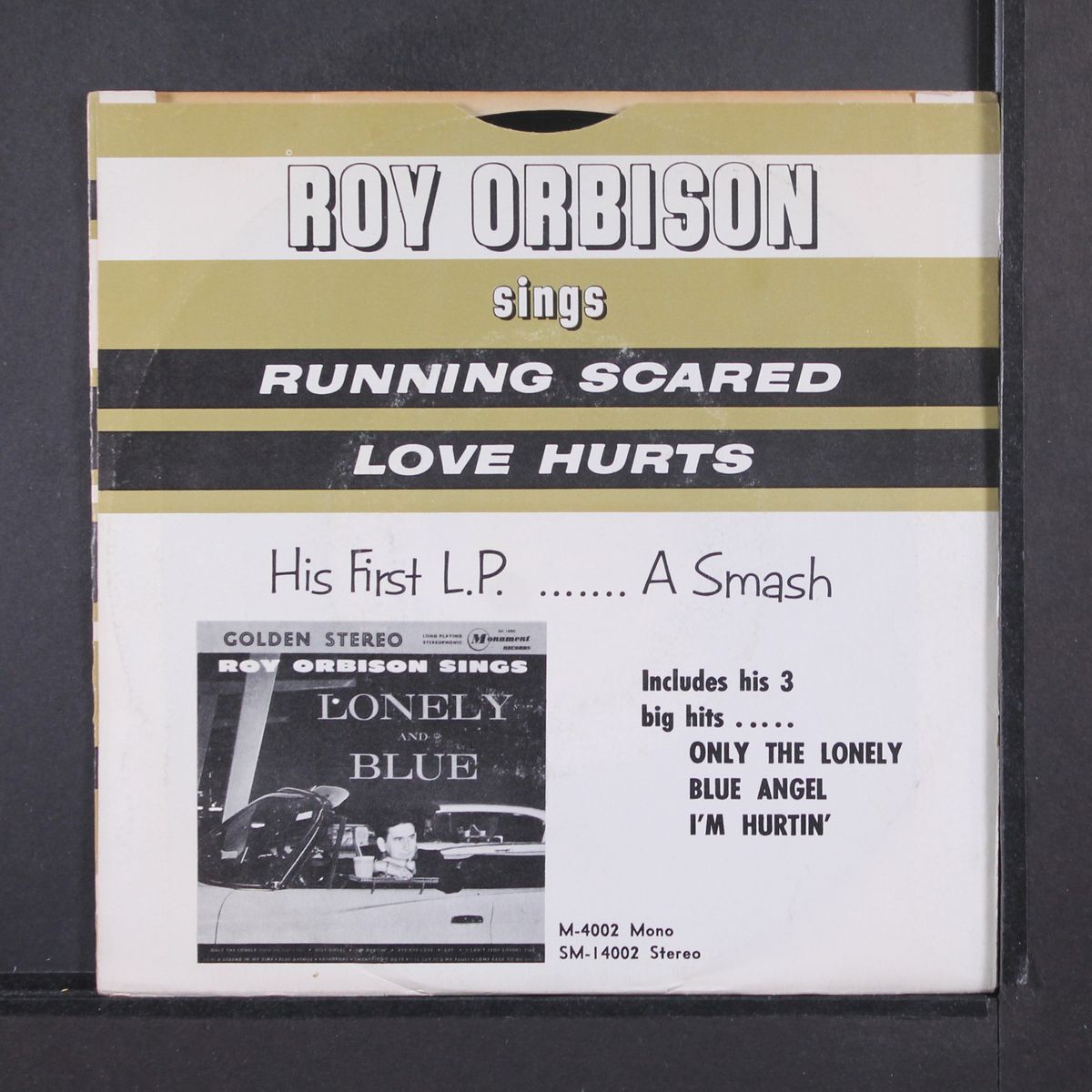 running scared / love hurts by ROY ORBISON