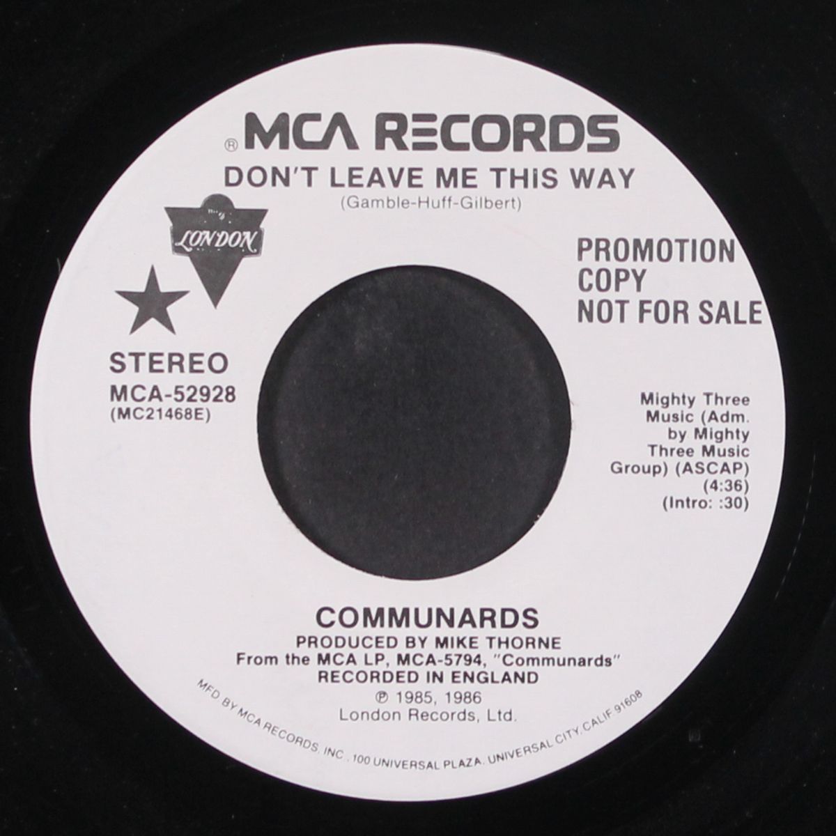 don't leave me this way by COMMUNARDS