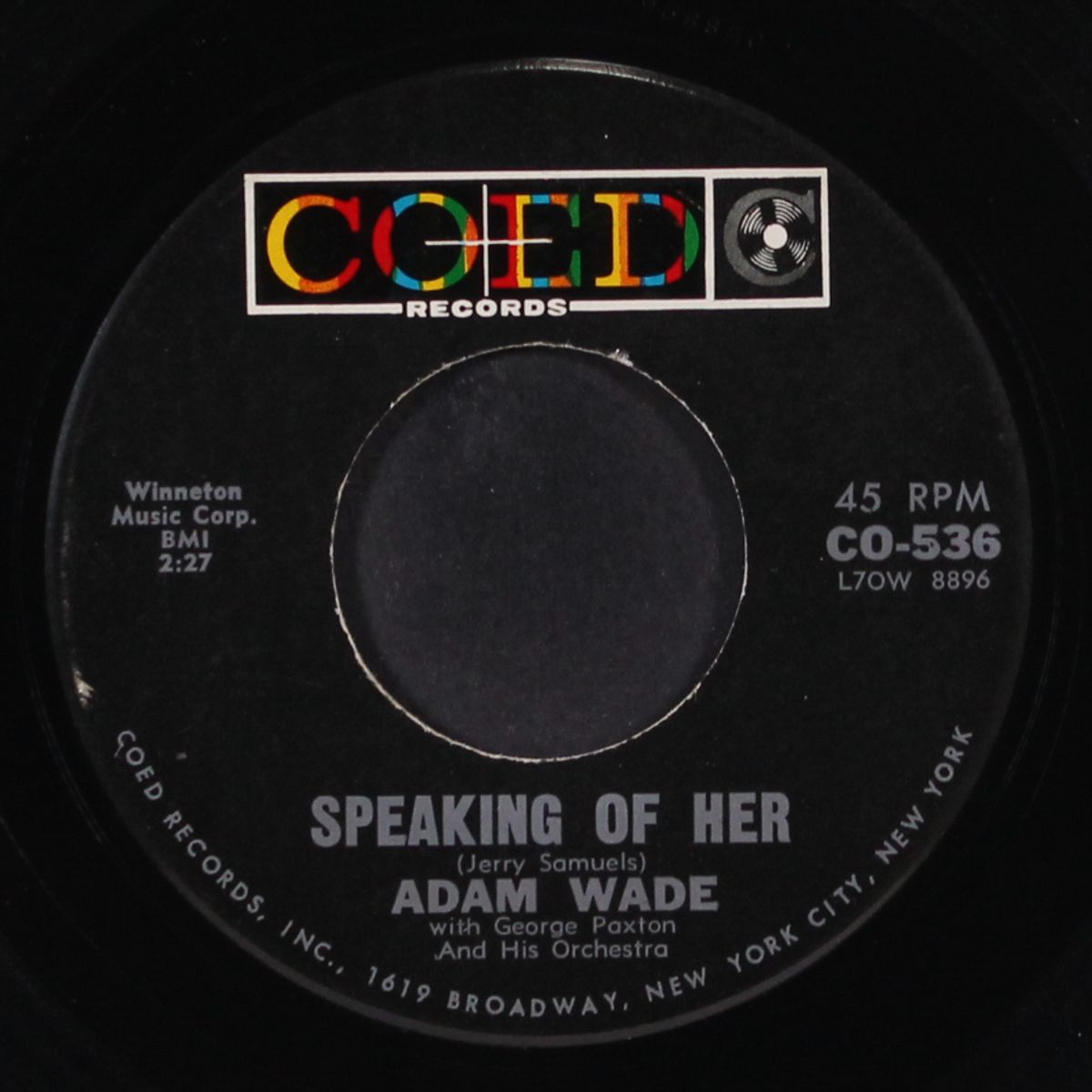 speaking of her by ADAM WADE