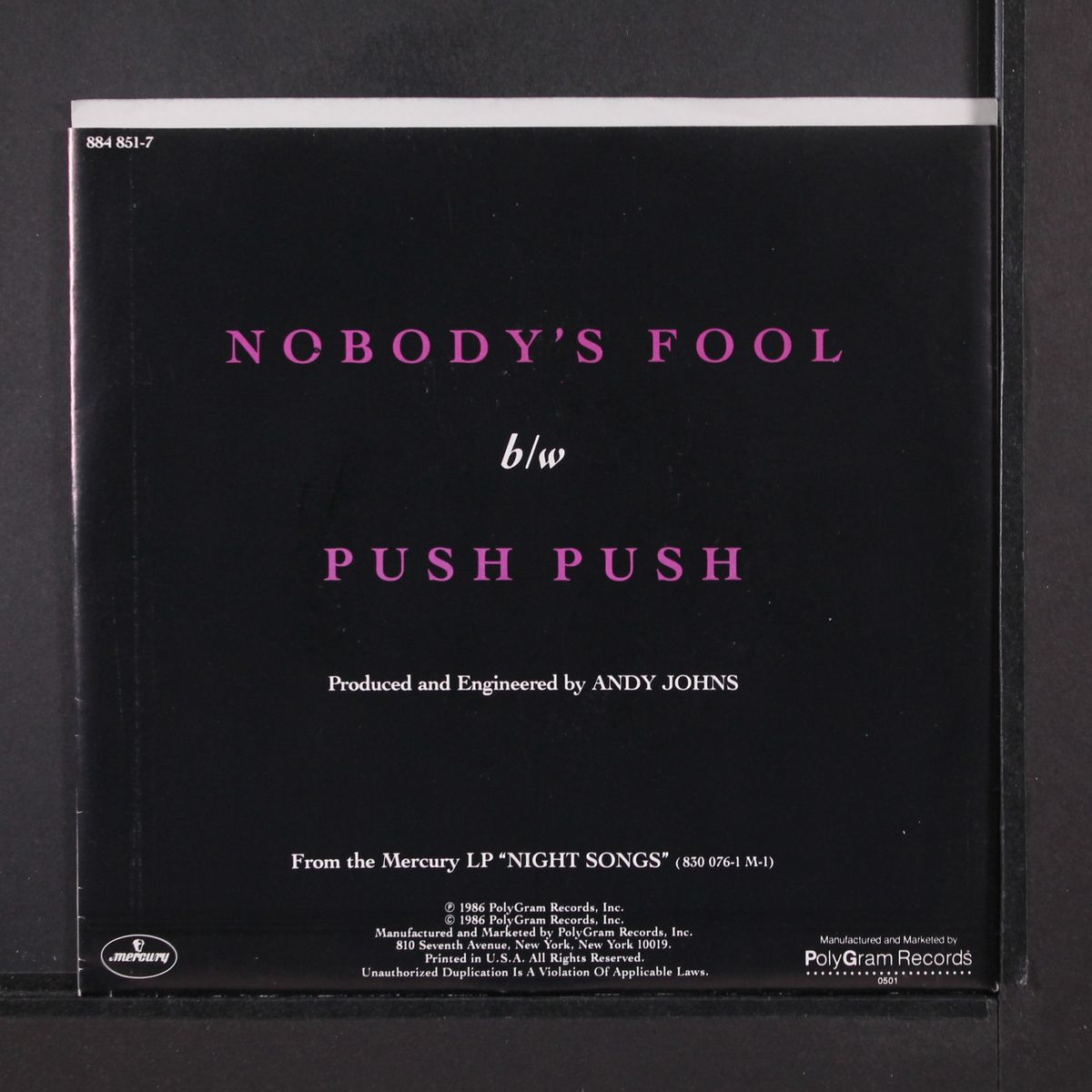 nobody's fool / push push by CINDERELLA