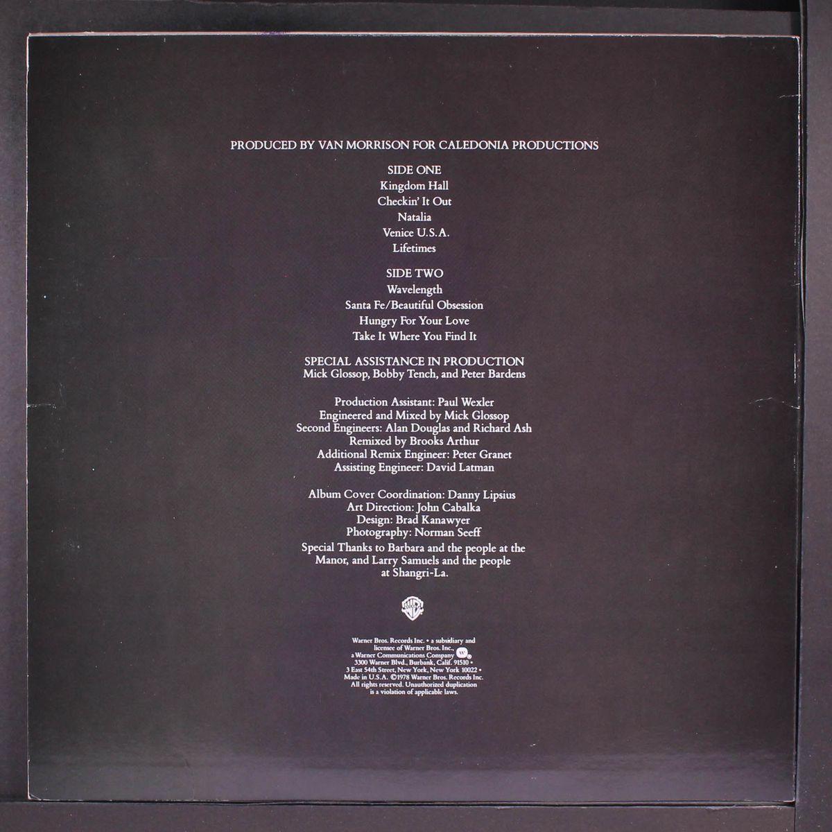 wavelength by VAN MORRISON