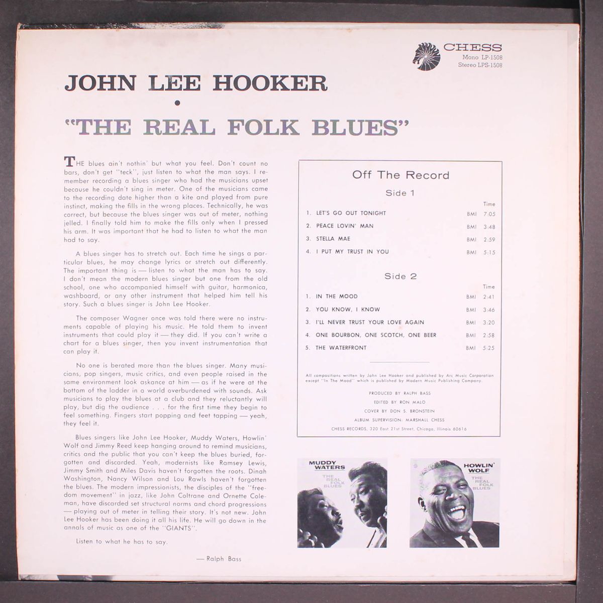 the real folk blues by JOHN LEE HOOKER