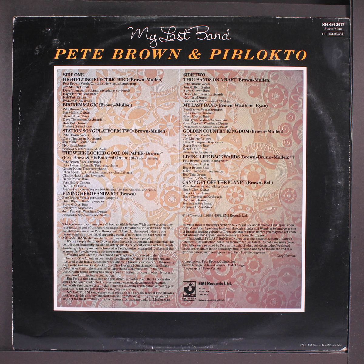 my last band by PETE BROWN & PIBLOKTO