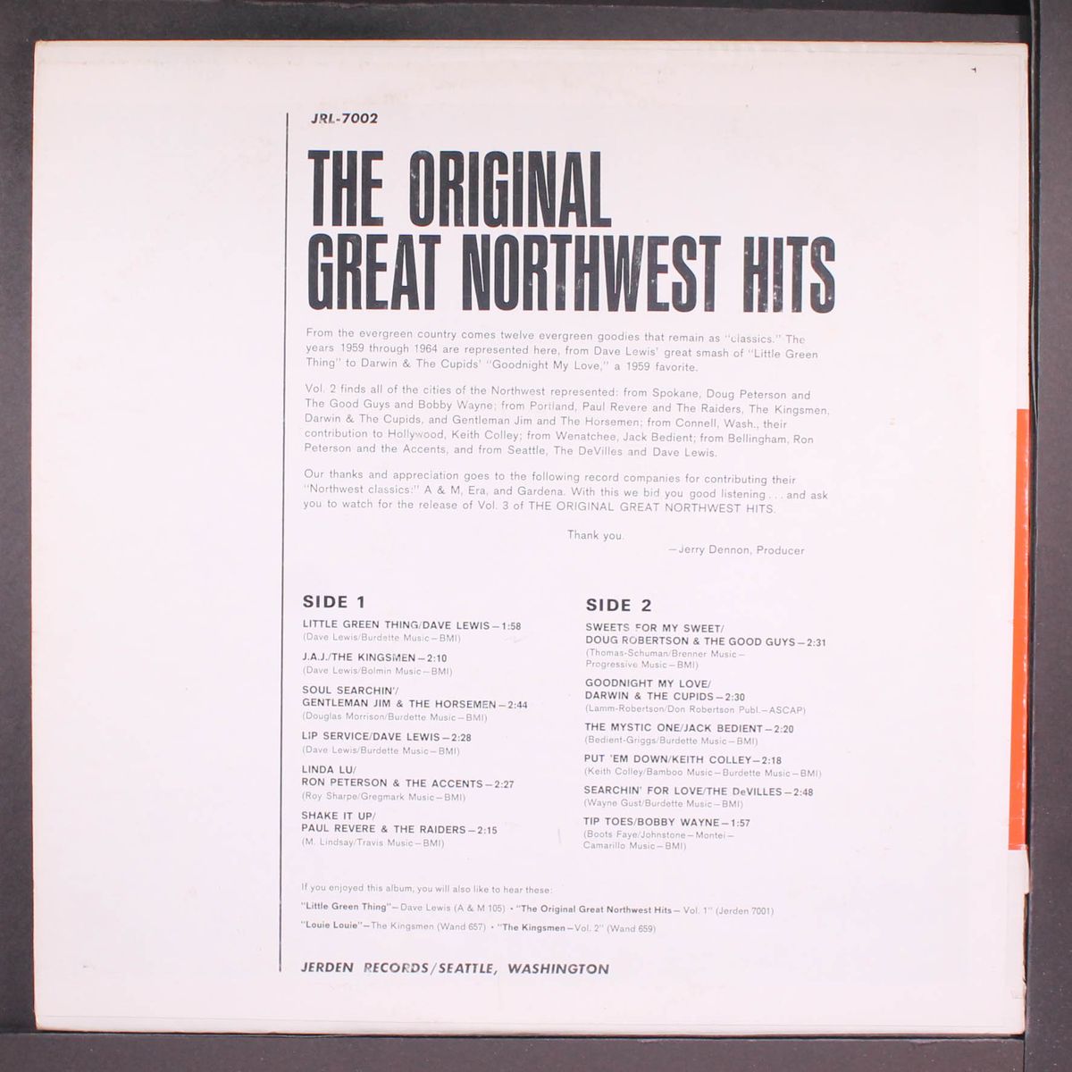 original great northwest hits, vol. 2 by VARIOUS