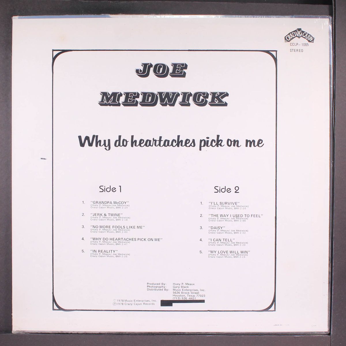 why do heartaches pick on me by JOE MEDWICK