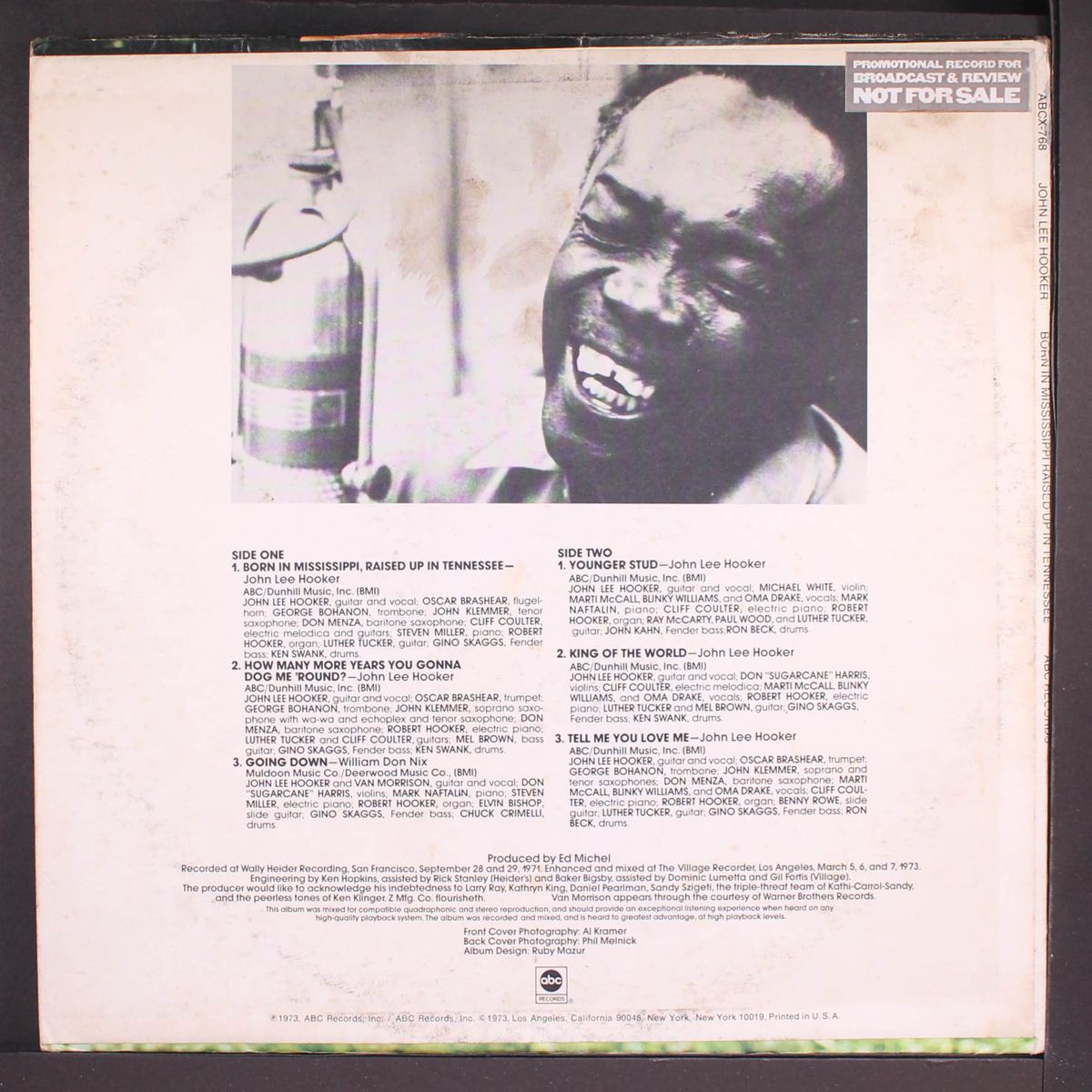 born in mississippi, raised up in tennessee by JOHN LEE HOOKER