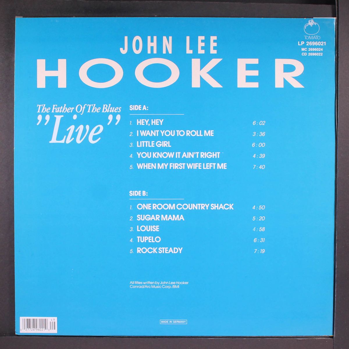 the father of the blues, live by JOHN LEE HOOKER