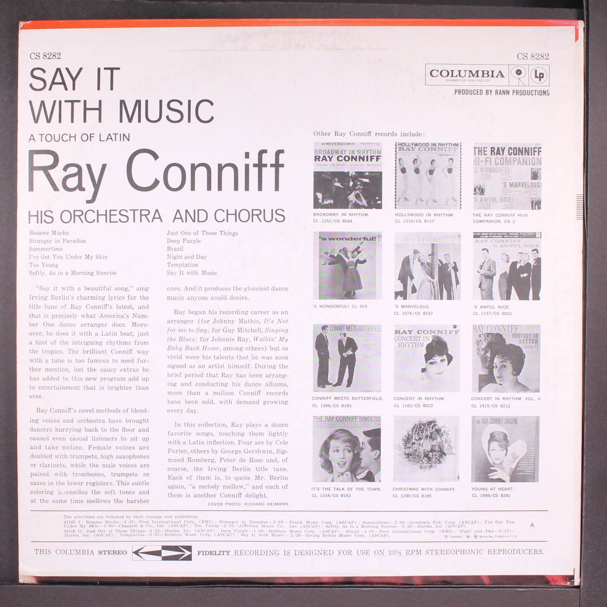 say it with music by RAY CONNIFF
