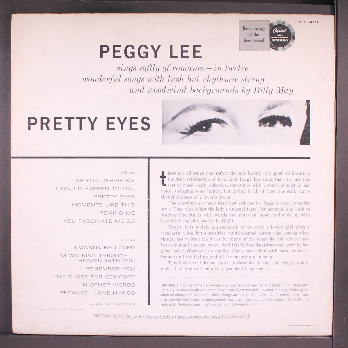 pretty eyes by PEGGY LEE