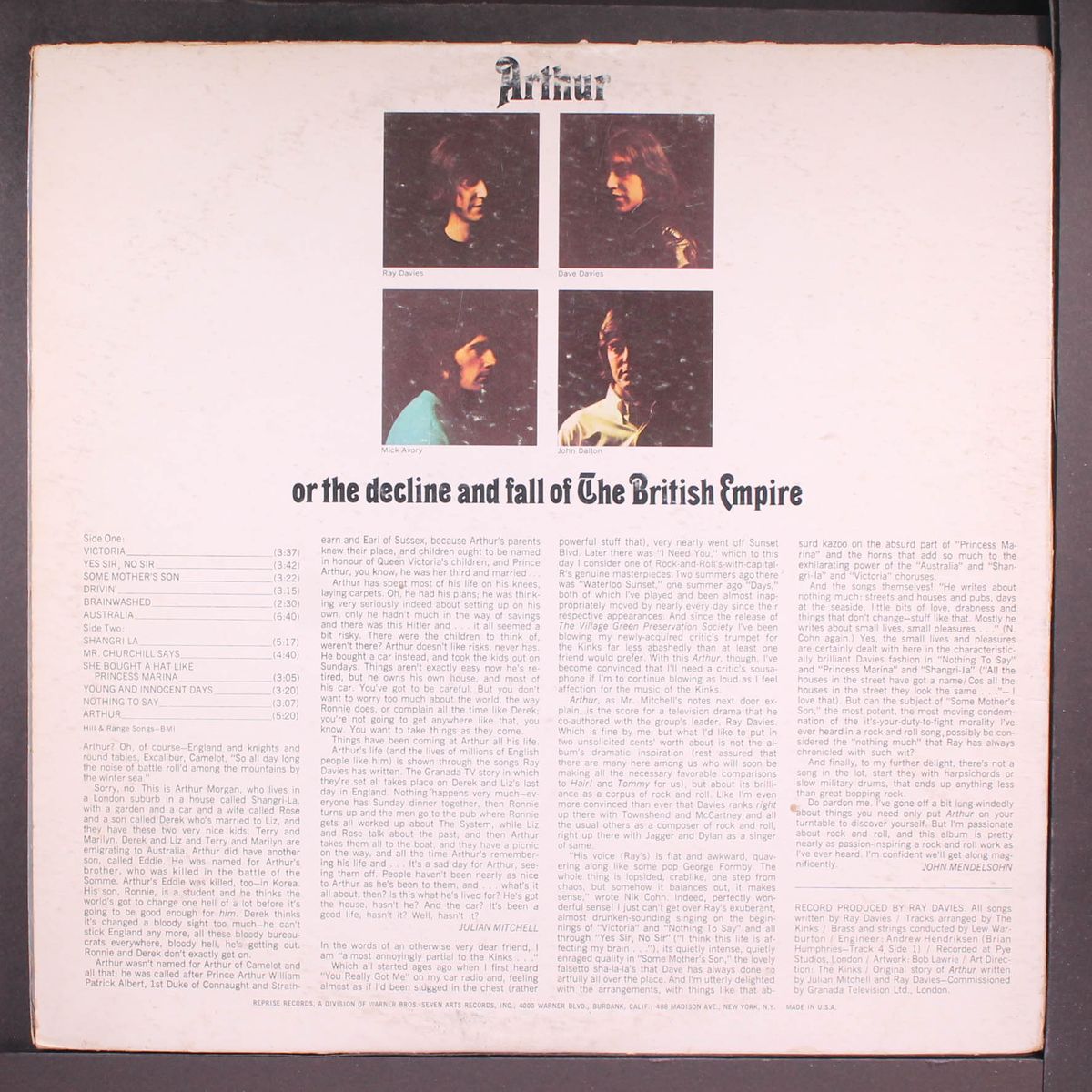 arthur, or the rise & fall of the british empire by KINKS