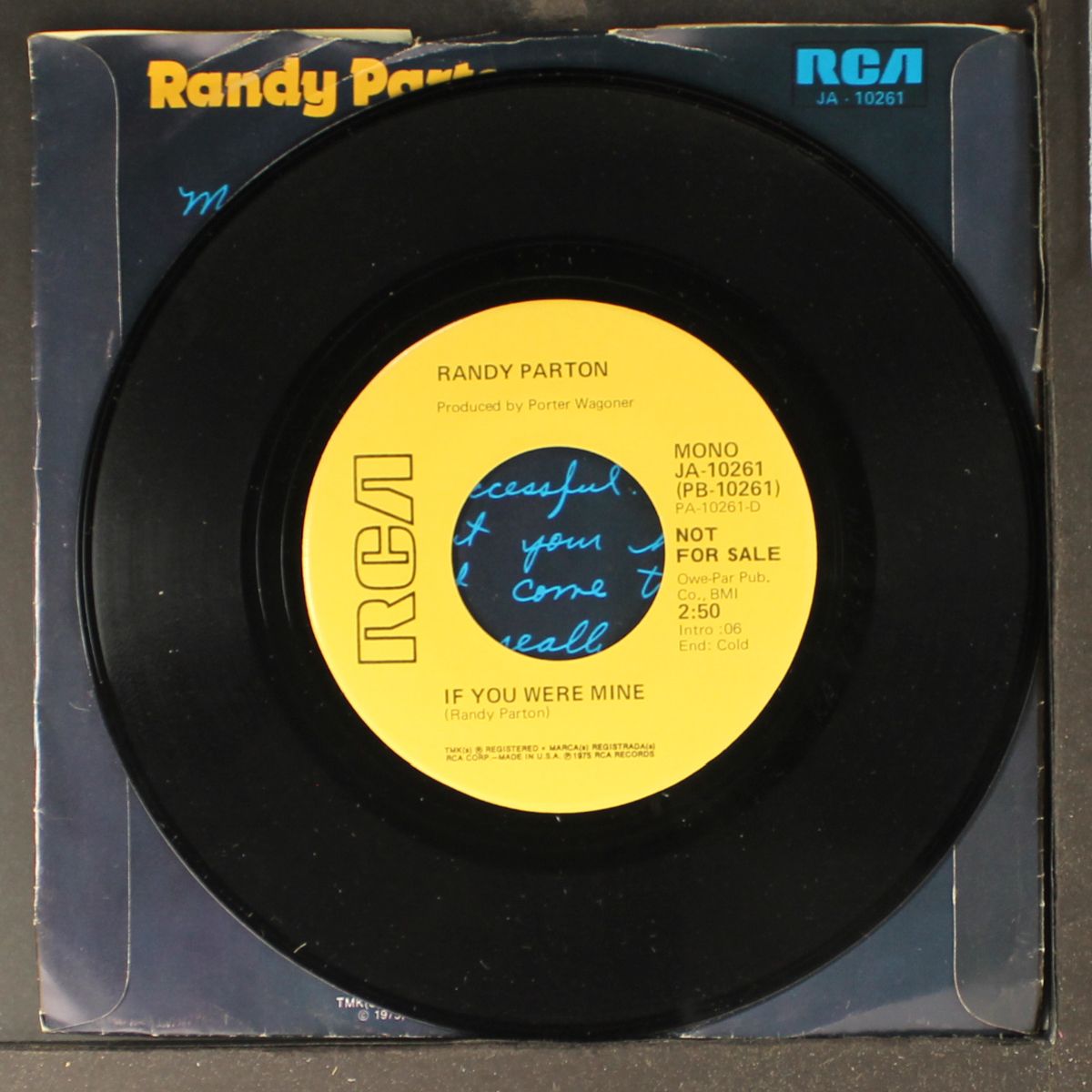 tennessee born / if you were mine by RANDY PARTON