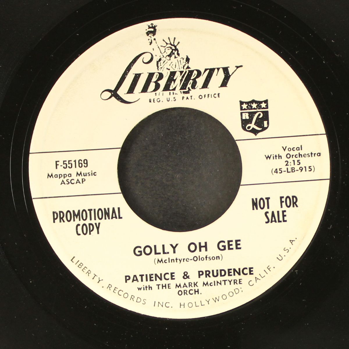 golly oh gee / tom thumb's tune by PATIENCE & PRUDENCE