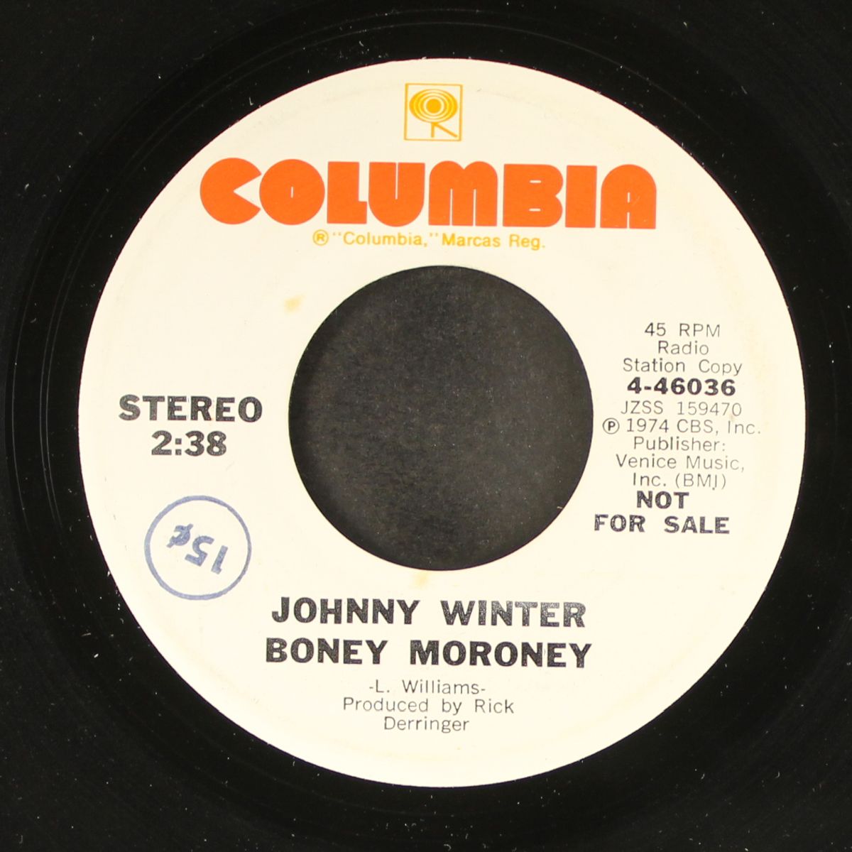 boney moroney / mono by JOHNNY WINTER