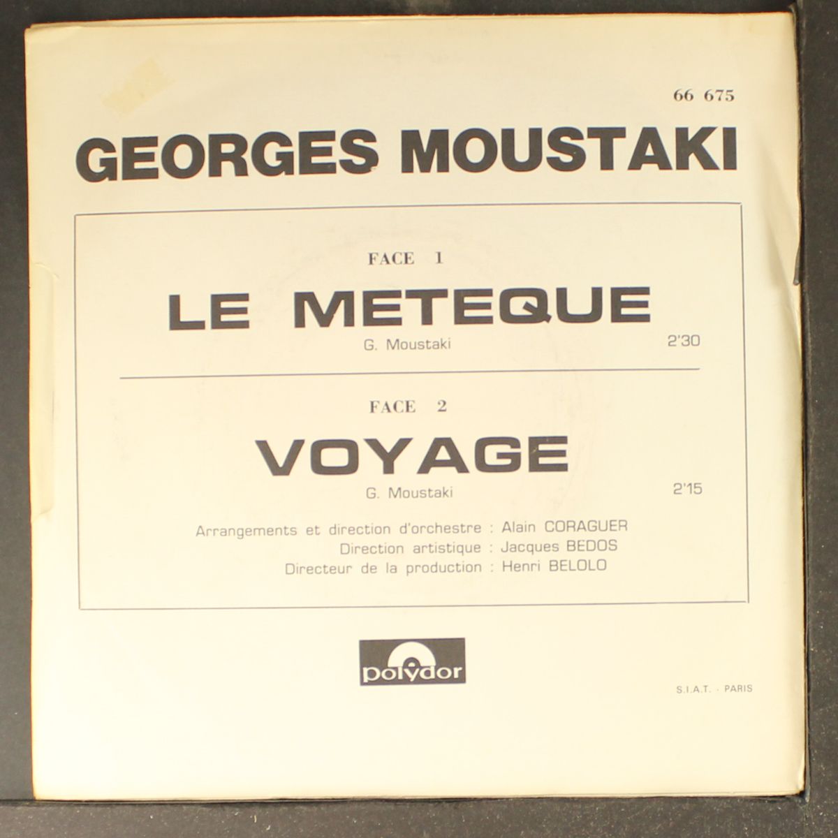 le meteque by GEORGES MOUSTAKI