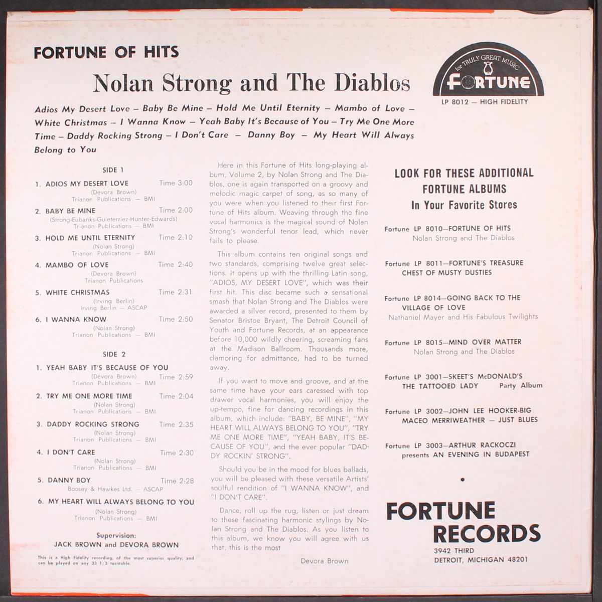 fortune of hits, vol. 2 by NOLAN STRONG & DIABLOS