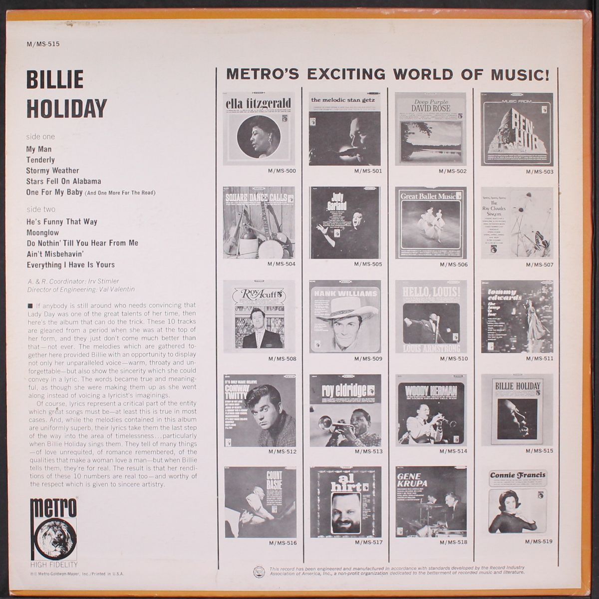 billie holiday by BILLIE HOLIDAY