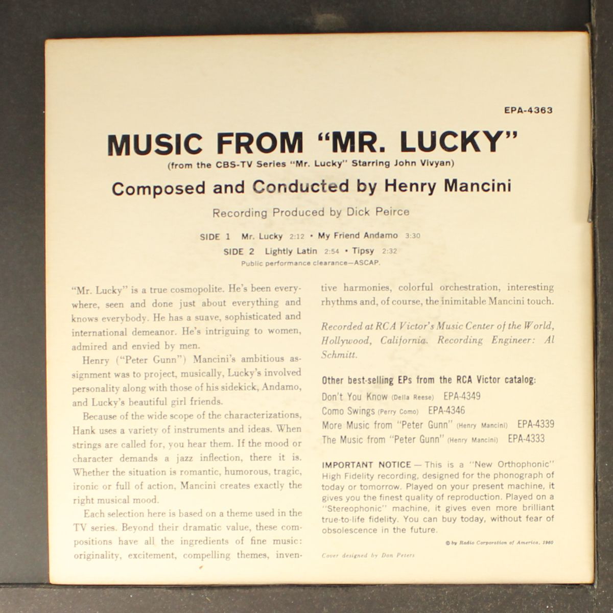 mr. lucky by HENRY MANCINI