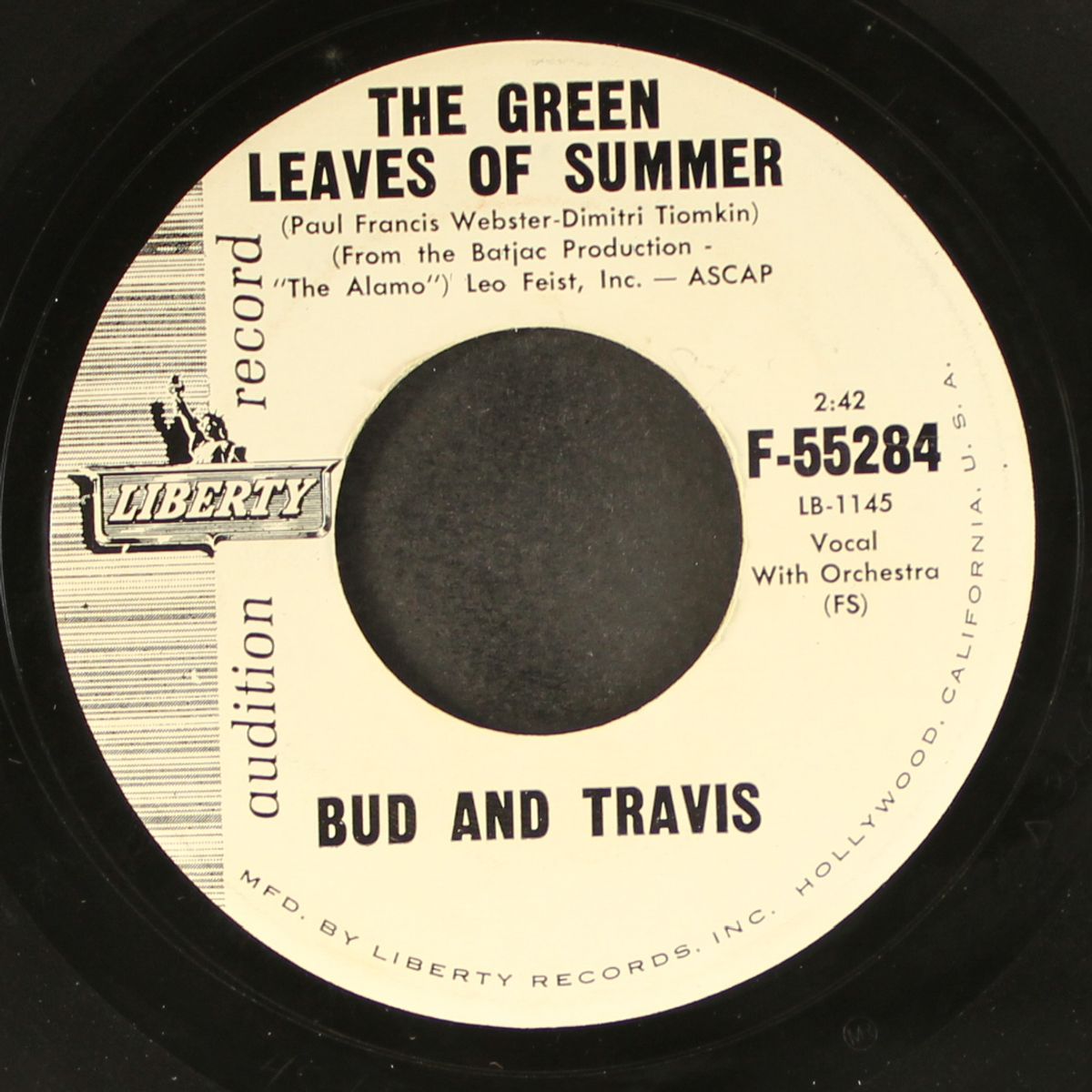 ballad of the alamo / the green leaves of summer by BUD & TRAVIS