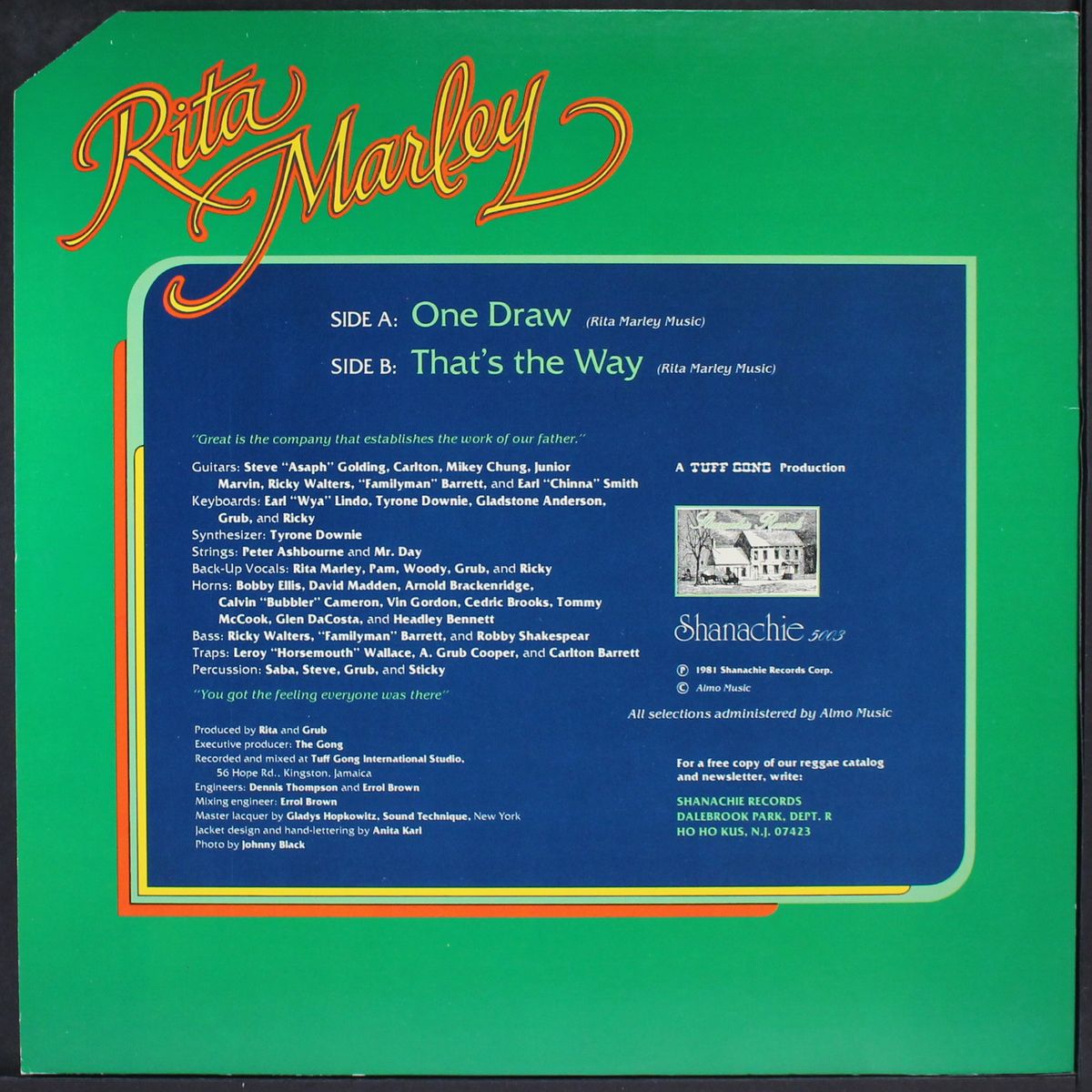 one draw by RITA MARLEY