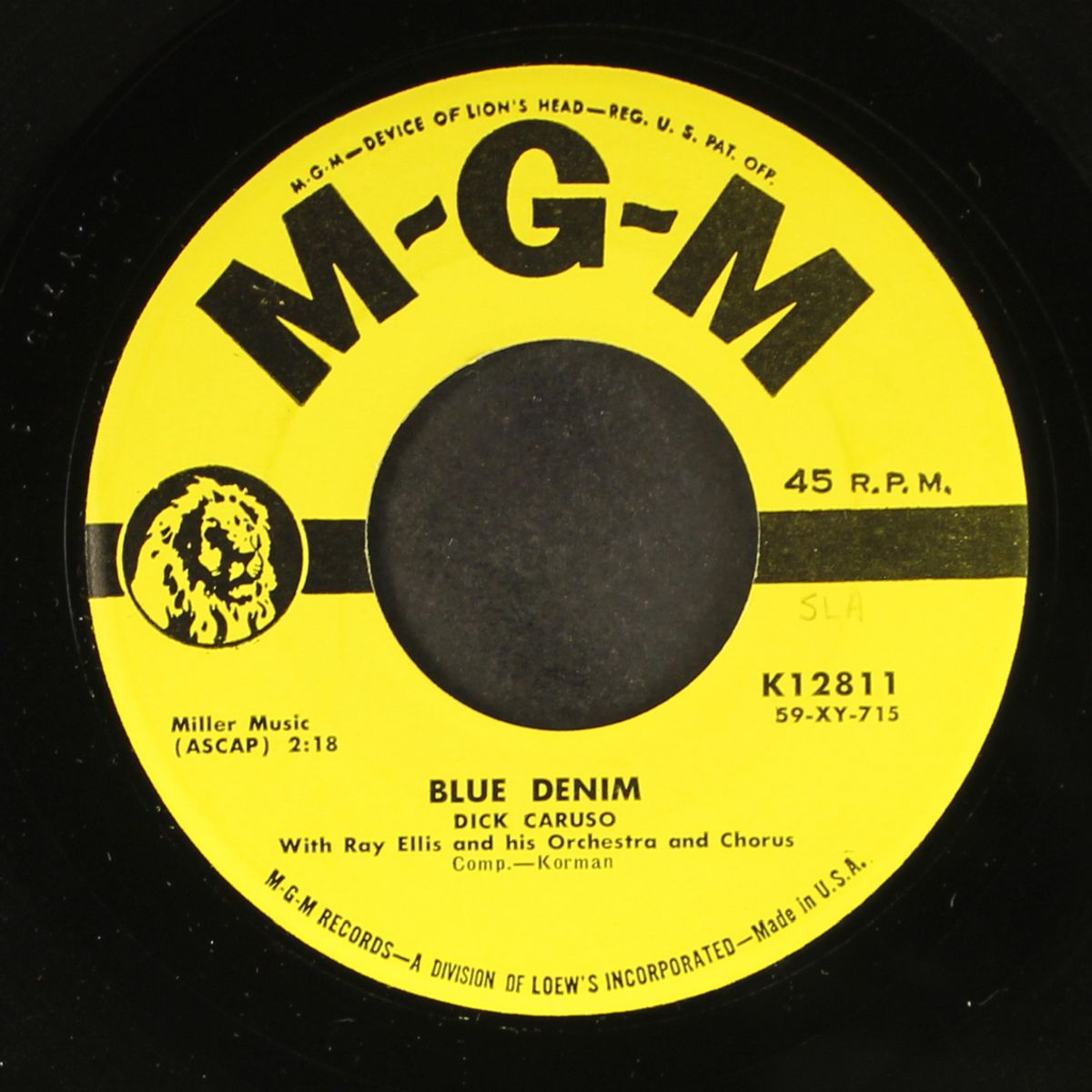 blue denim / i'll tell you in this song by DICK CARUSO