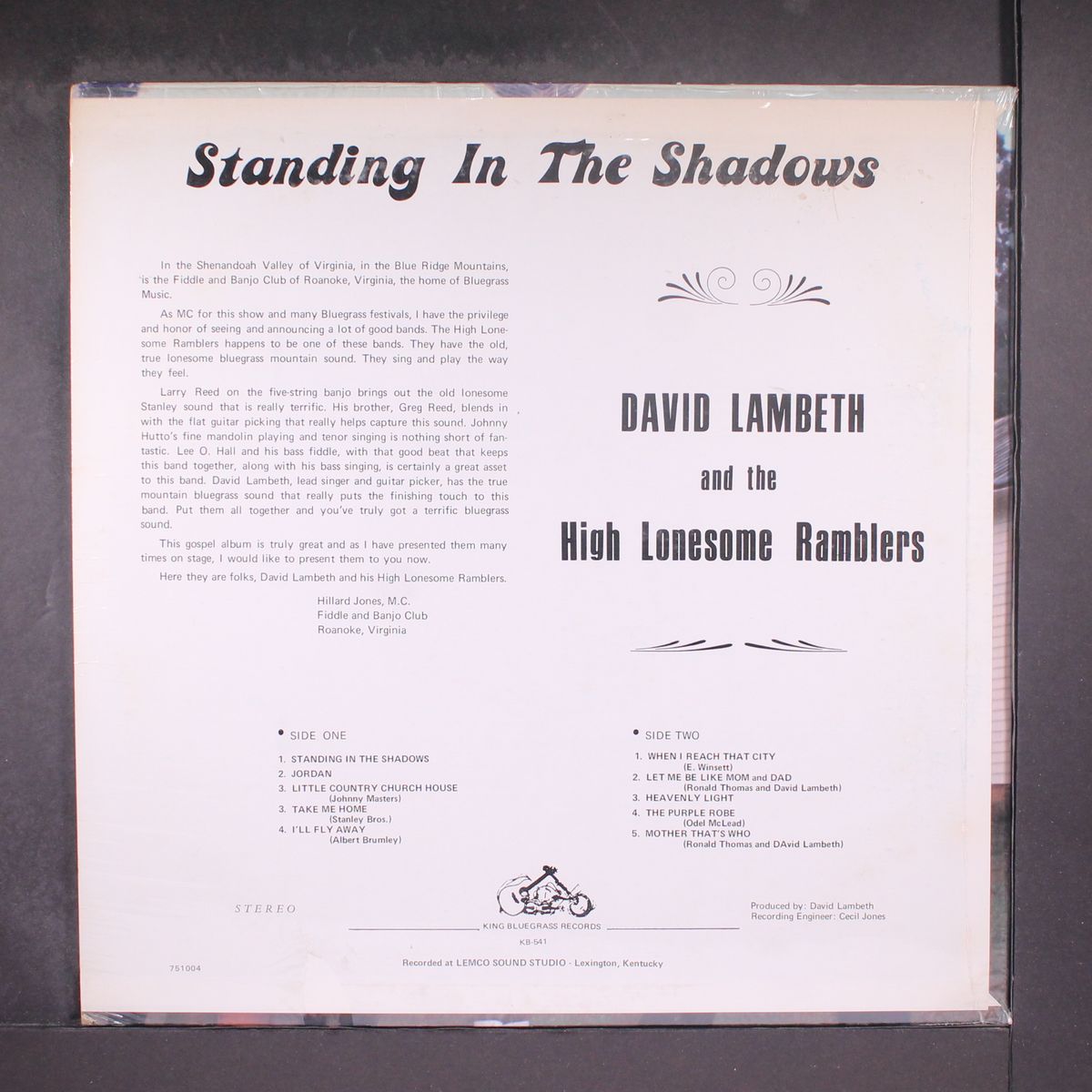 standing in the shadows by DAVID LAMBETH & HIGH LONESOME RAMBLERS