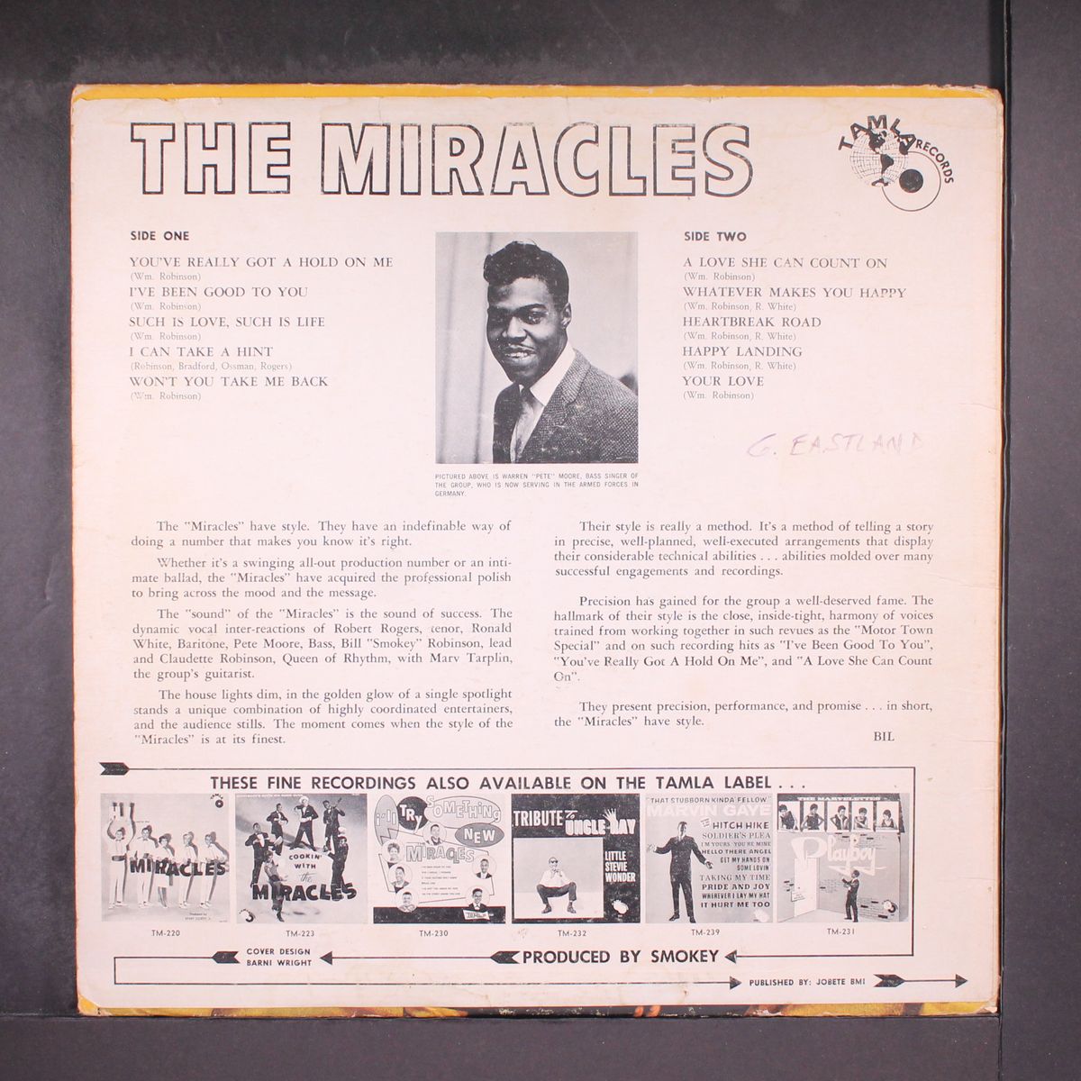 you've really got a hold on me by MIRACLES