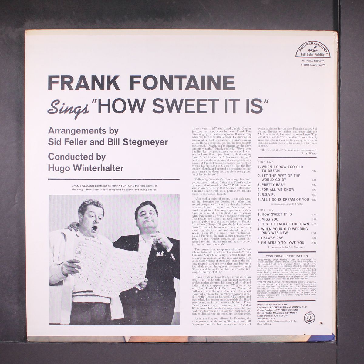 how sweet it is by FRANK FONTAINE