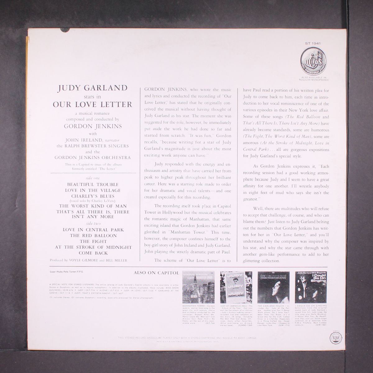 our love letter by JUDY GARLAND