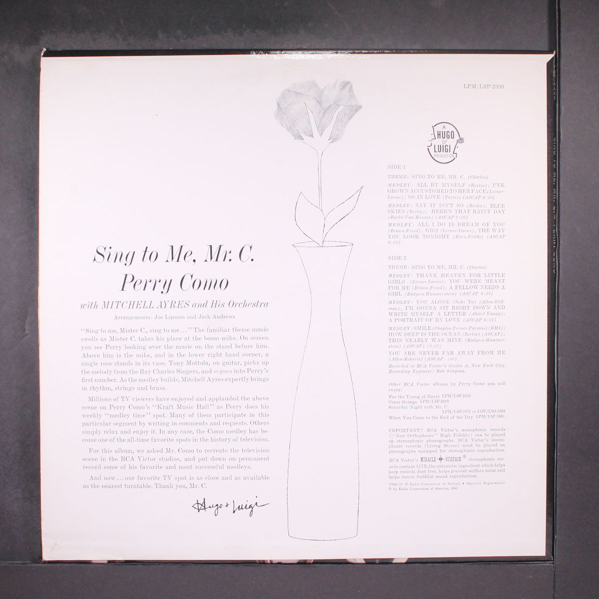 sing to me mr. c by PERRY COMO