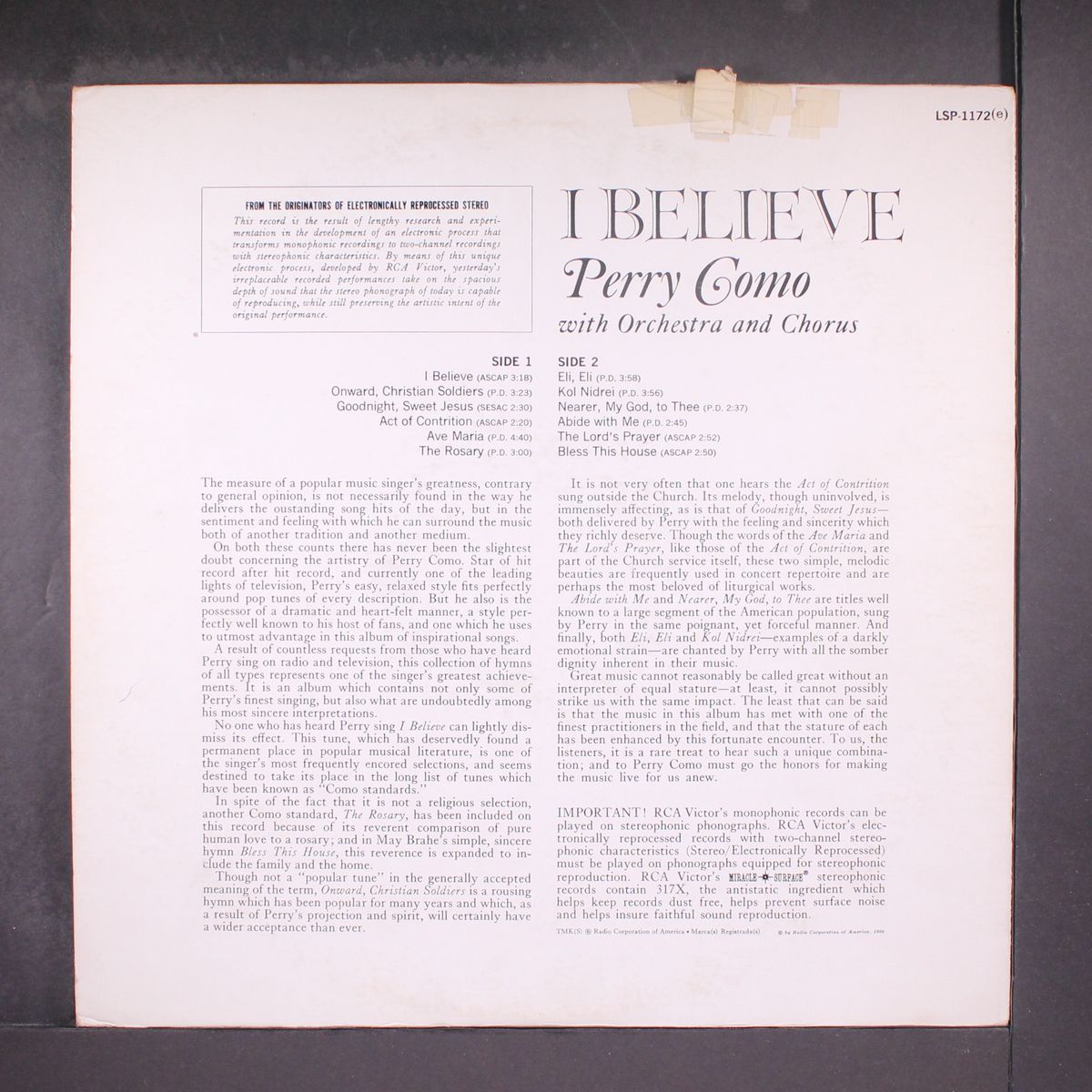 i believe by PERRY COMO