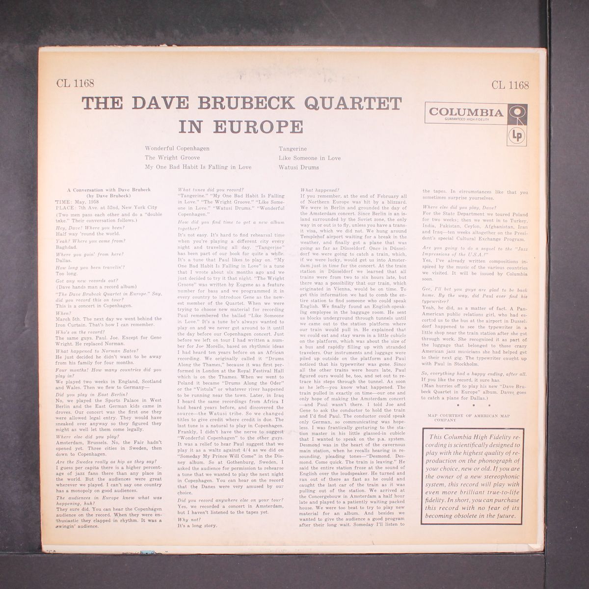 in europe by DAVE BRUBECK
