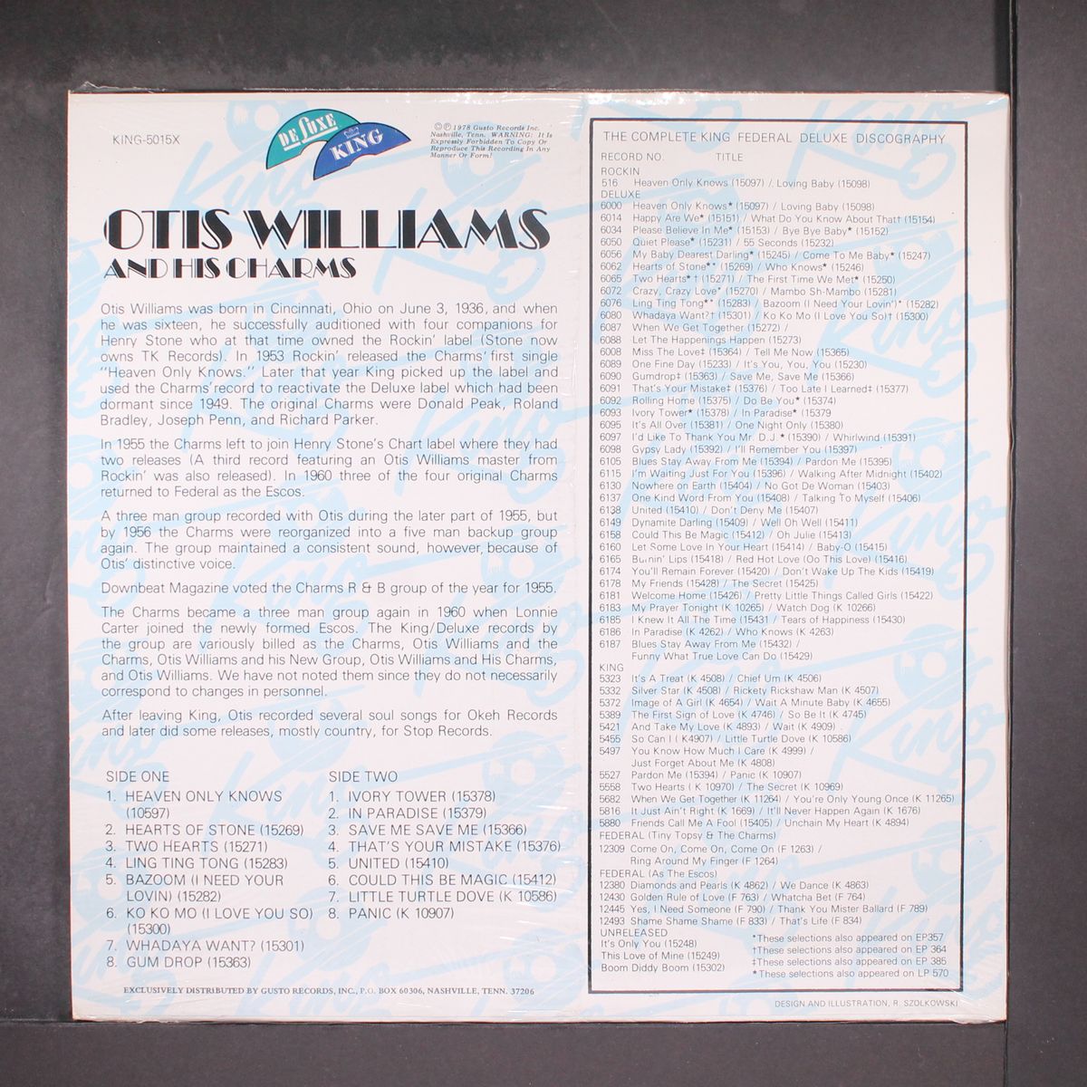16 hits by OTIS WILLIAMS & CHARMS