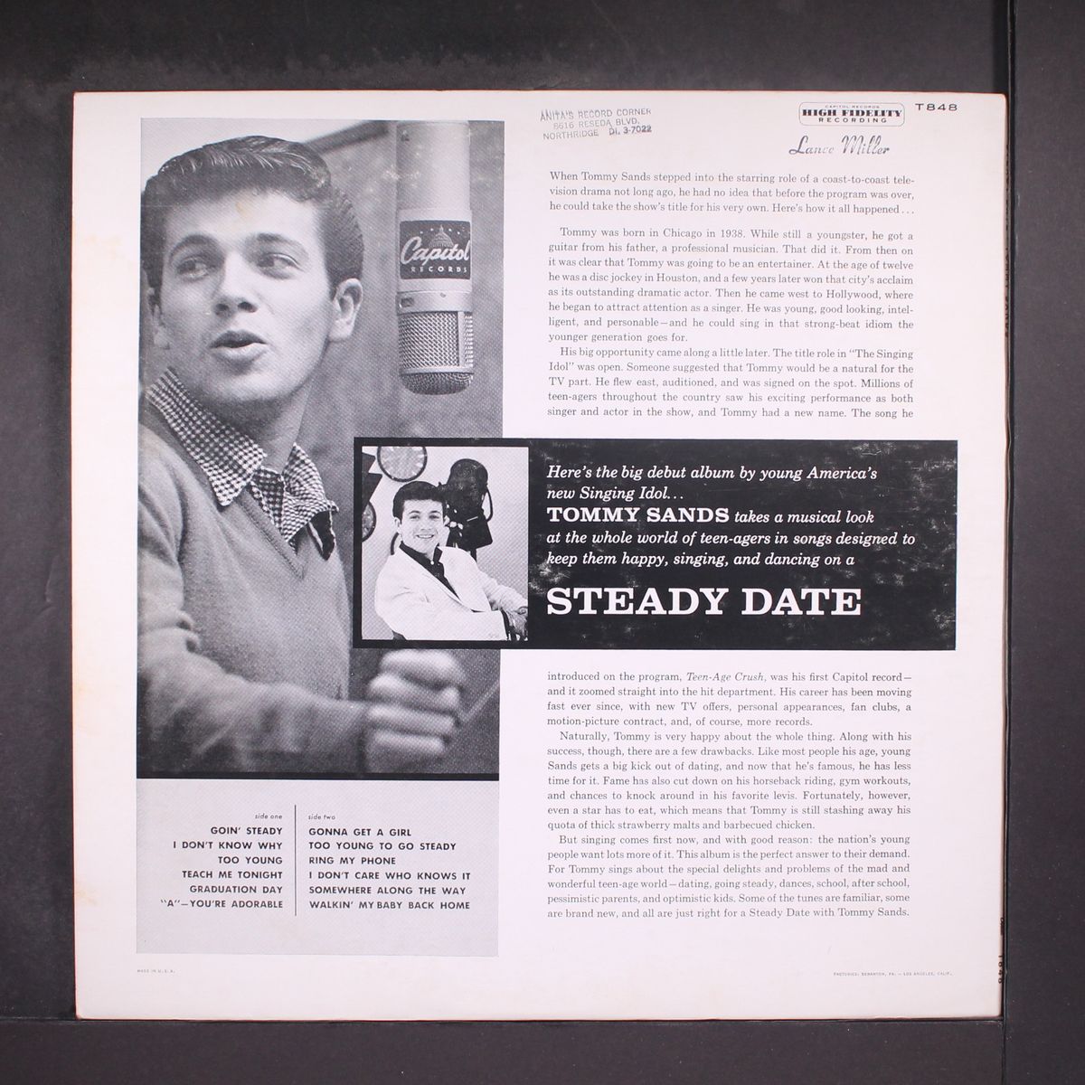 steady date by TOMMY SANDS