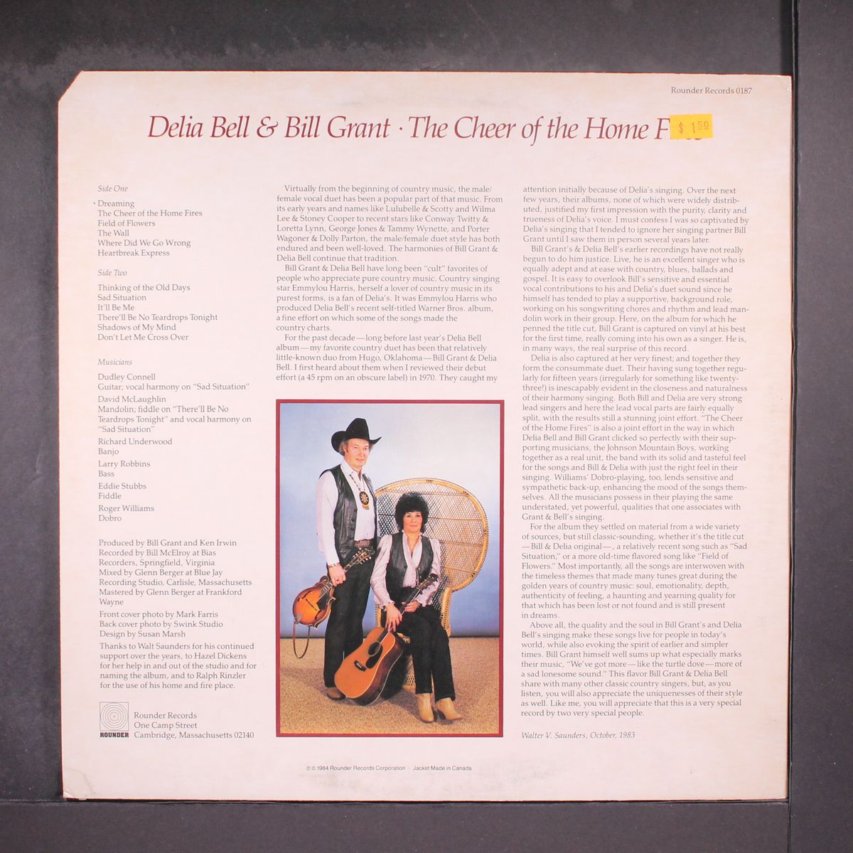 the cheer of the home fires by DELIA BELL & BILL GRANT